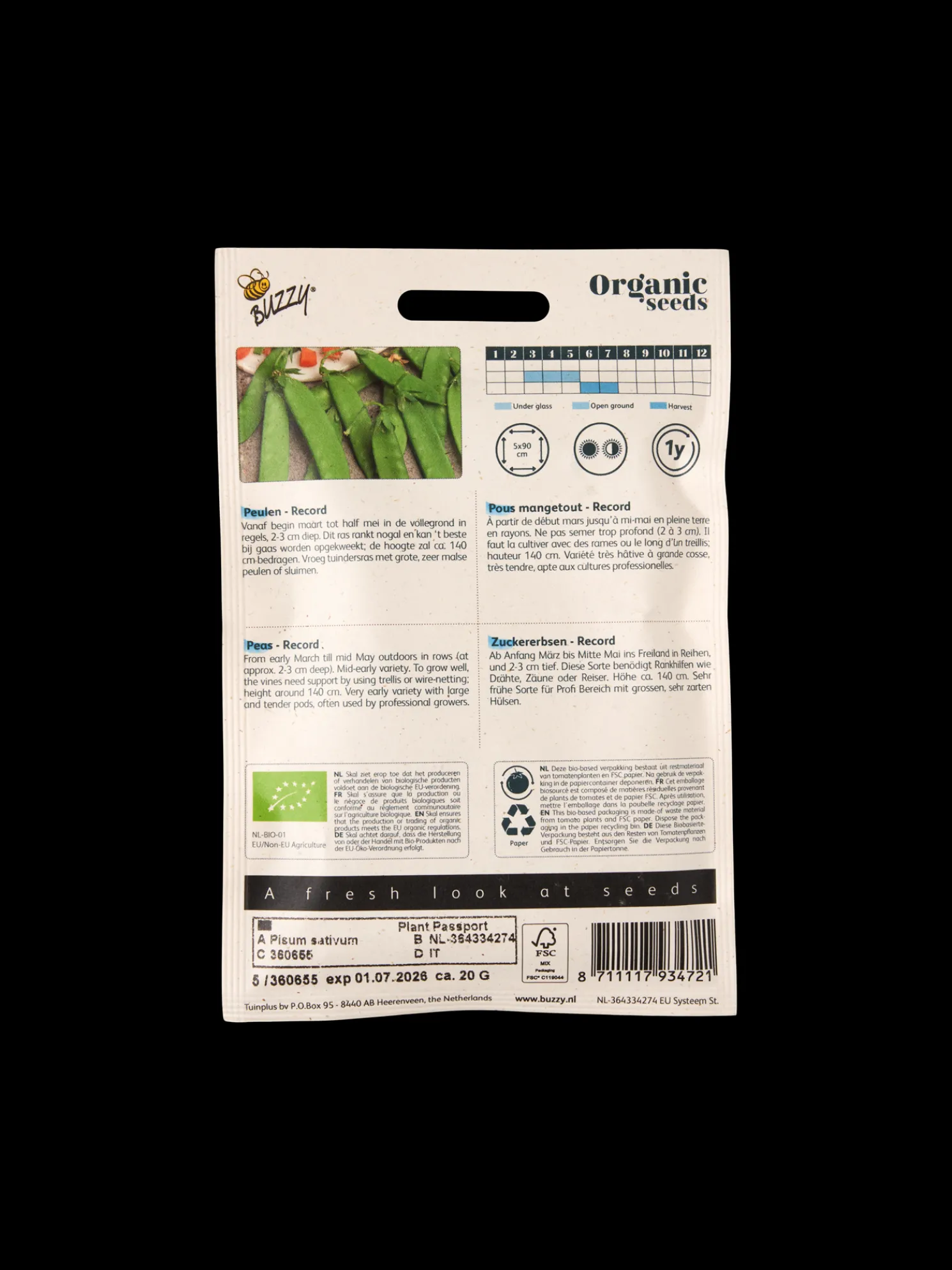 Buzzy® Bio-Erbsen Record