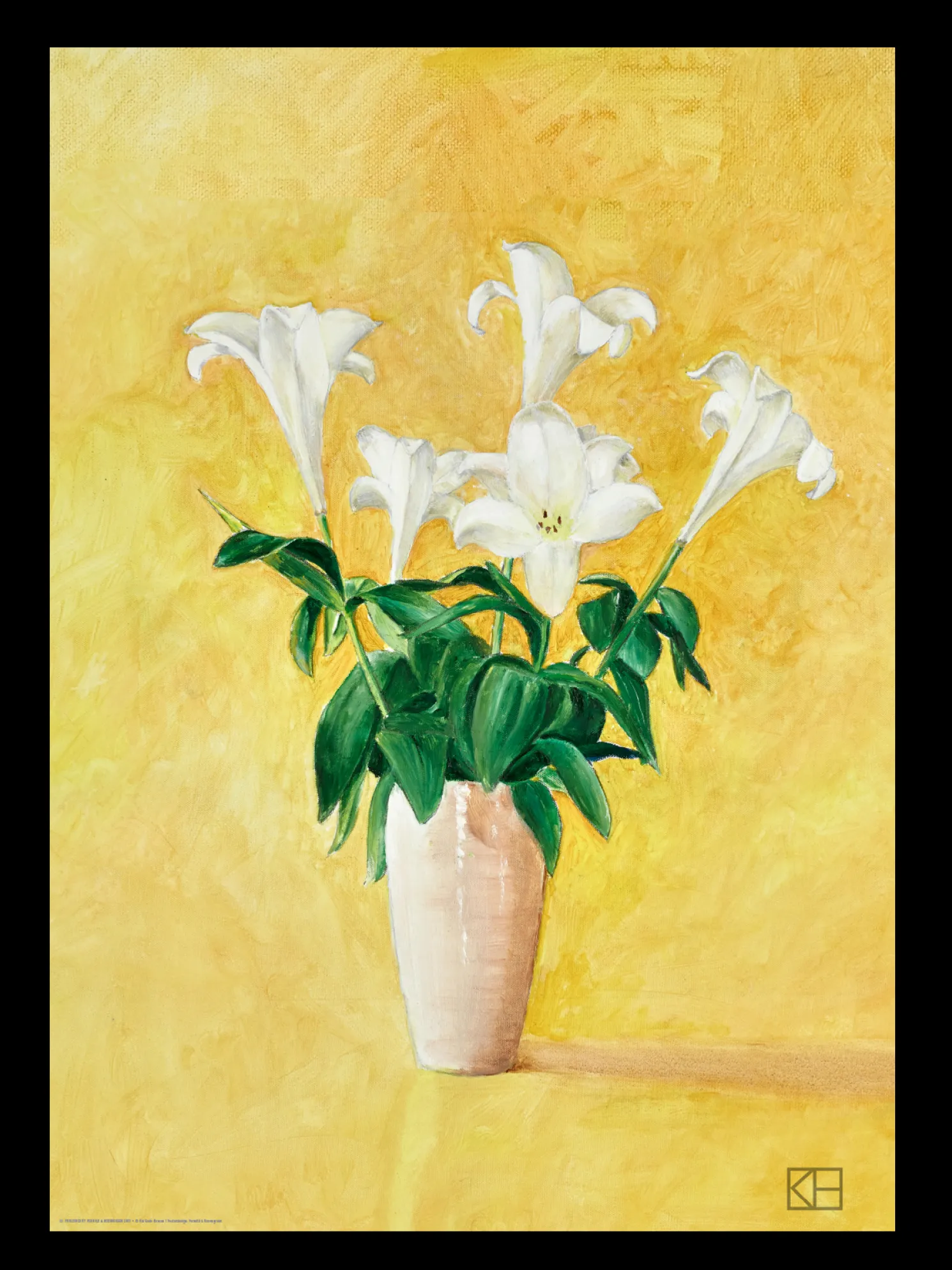 Poster Lilien In Vase 50 X 70